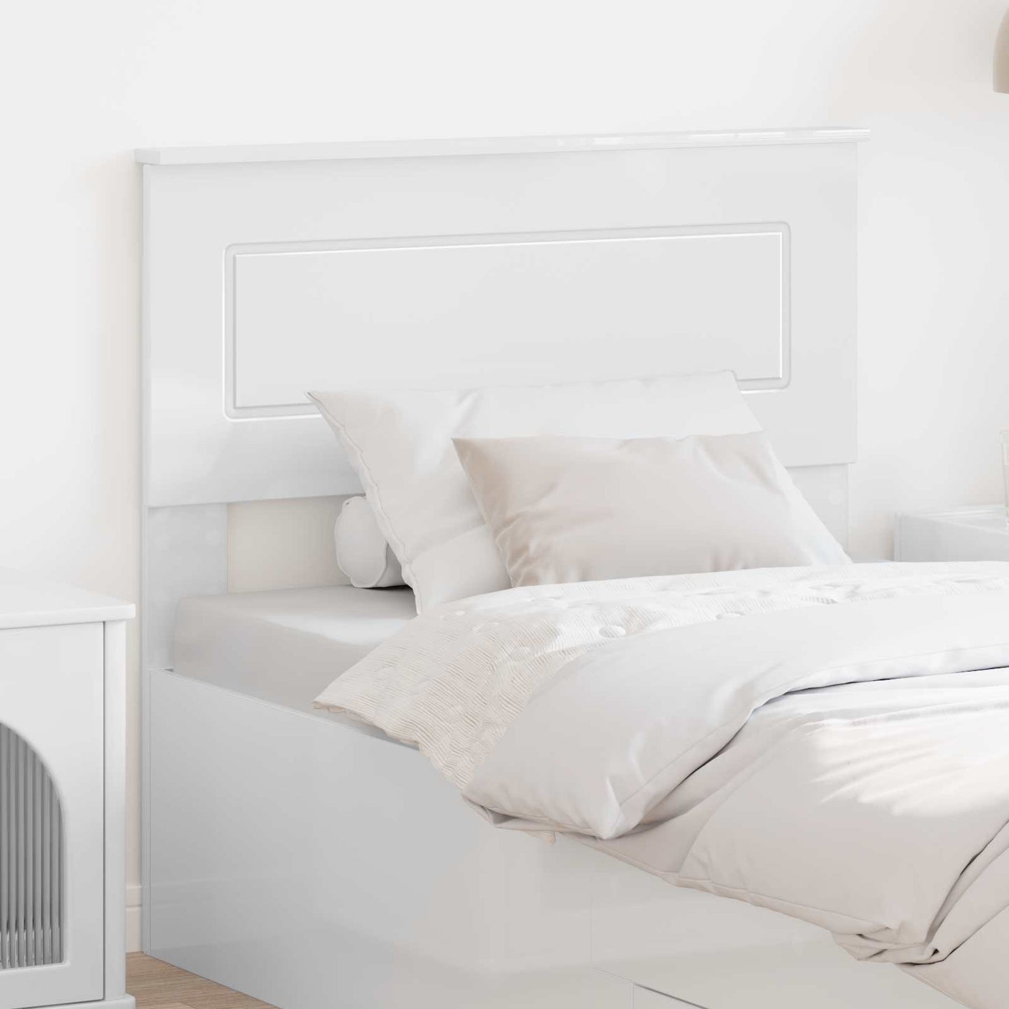 Headboard Gloss White Engineered wood