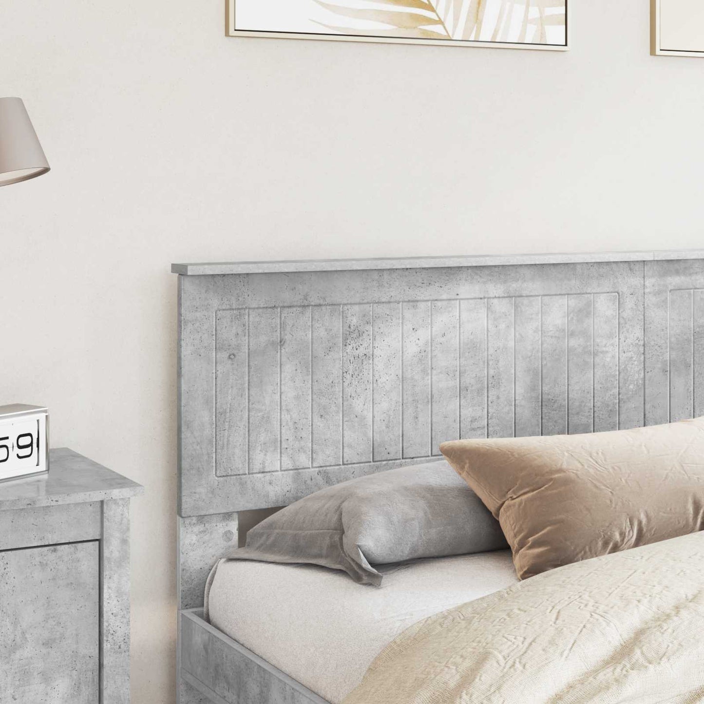 Headboard Concrete Grey Engineered wood