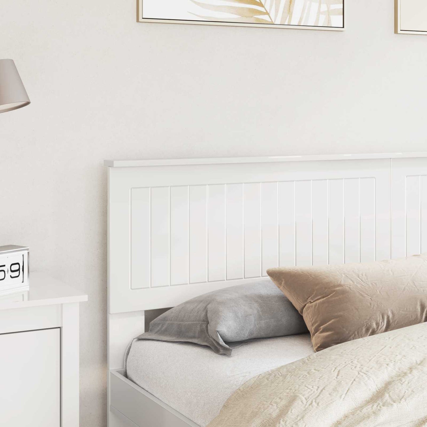 Headboard Gloss White Engineered wood