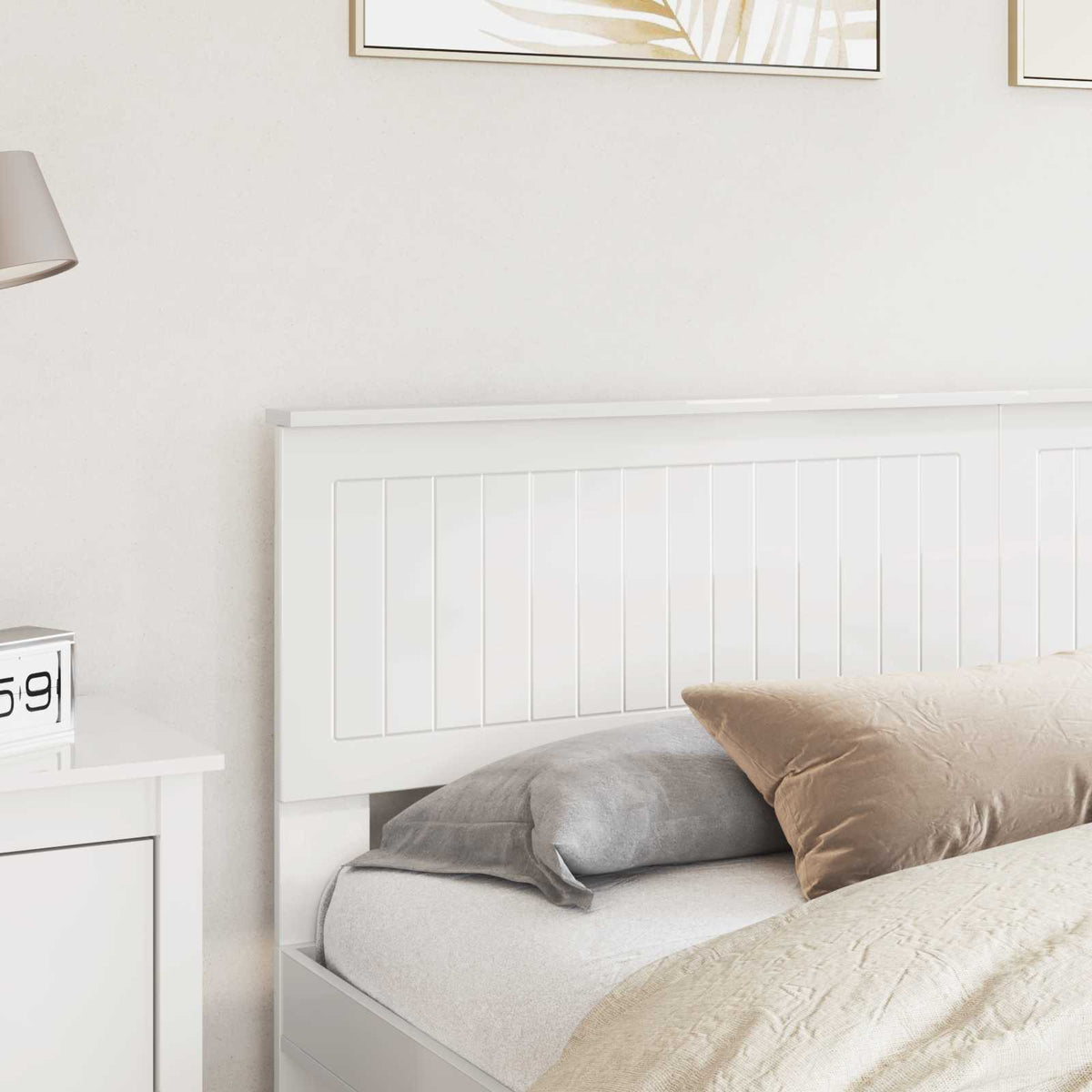 Headboard Gloss White Engineered wood