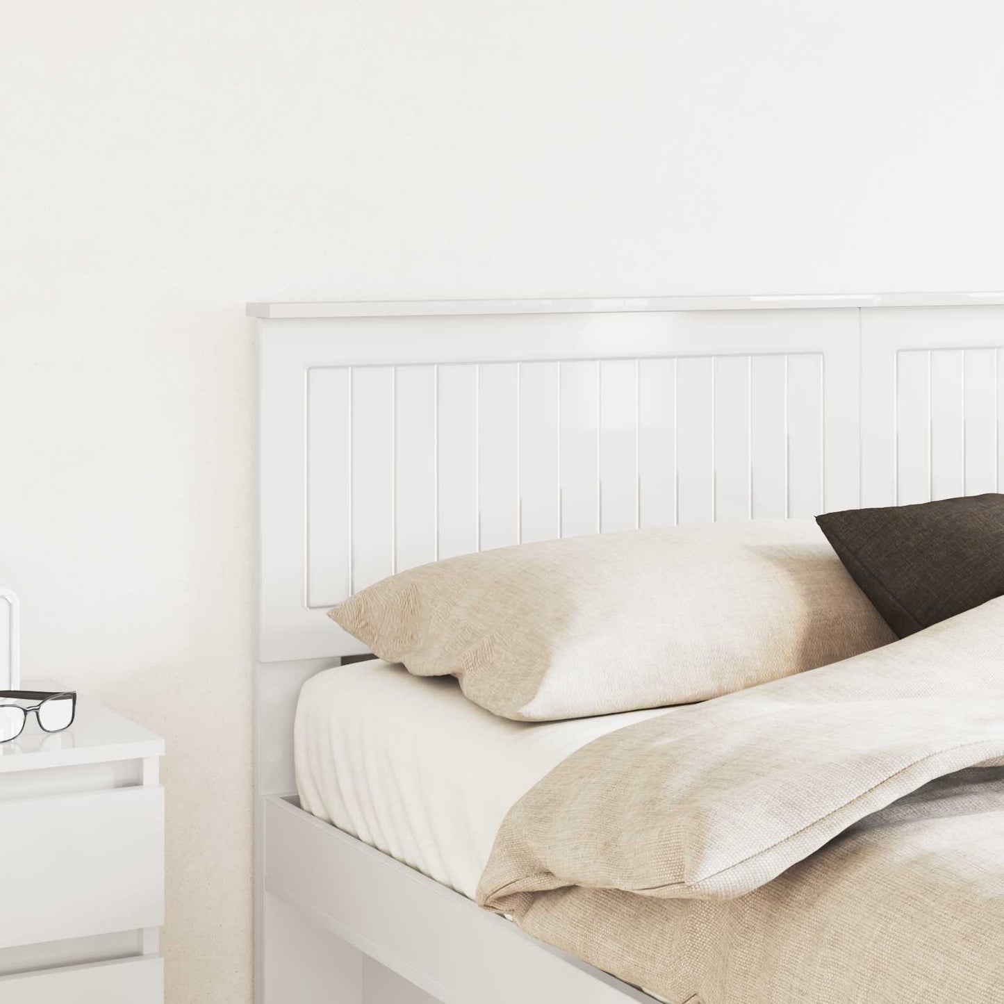 Headboard Gloss White Engineered wood