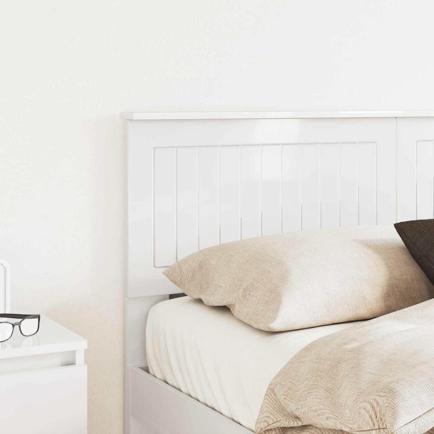 Headboard Gloss White Engineered wood
