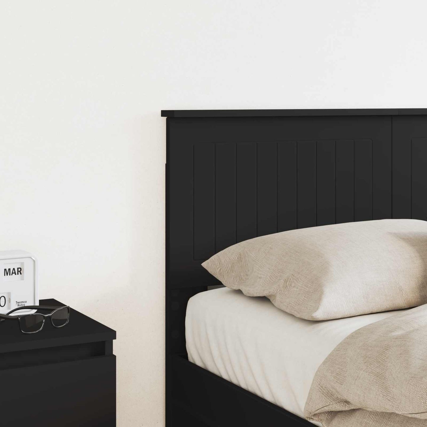 Headboard Black Oak 135 cm Engineered wood