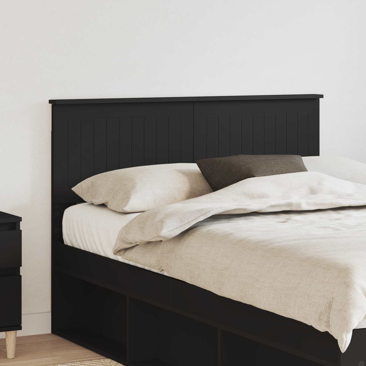 Headboard Black Oak 135 cm Engineered wood