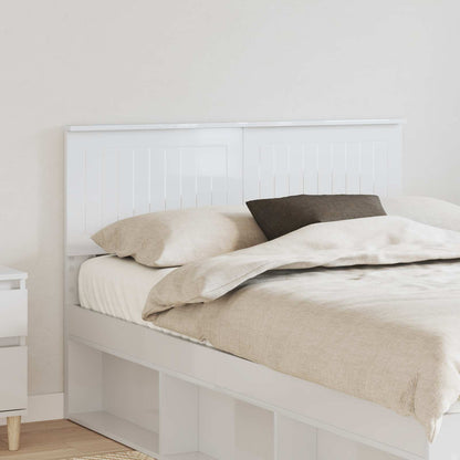 Headboard Gloss White 135 cm Engineered wood