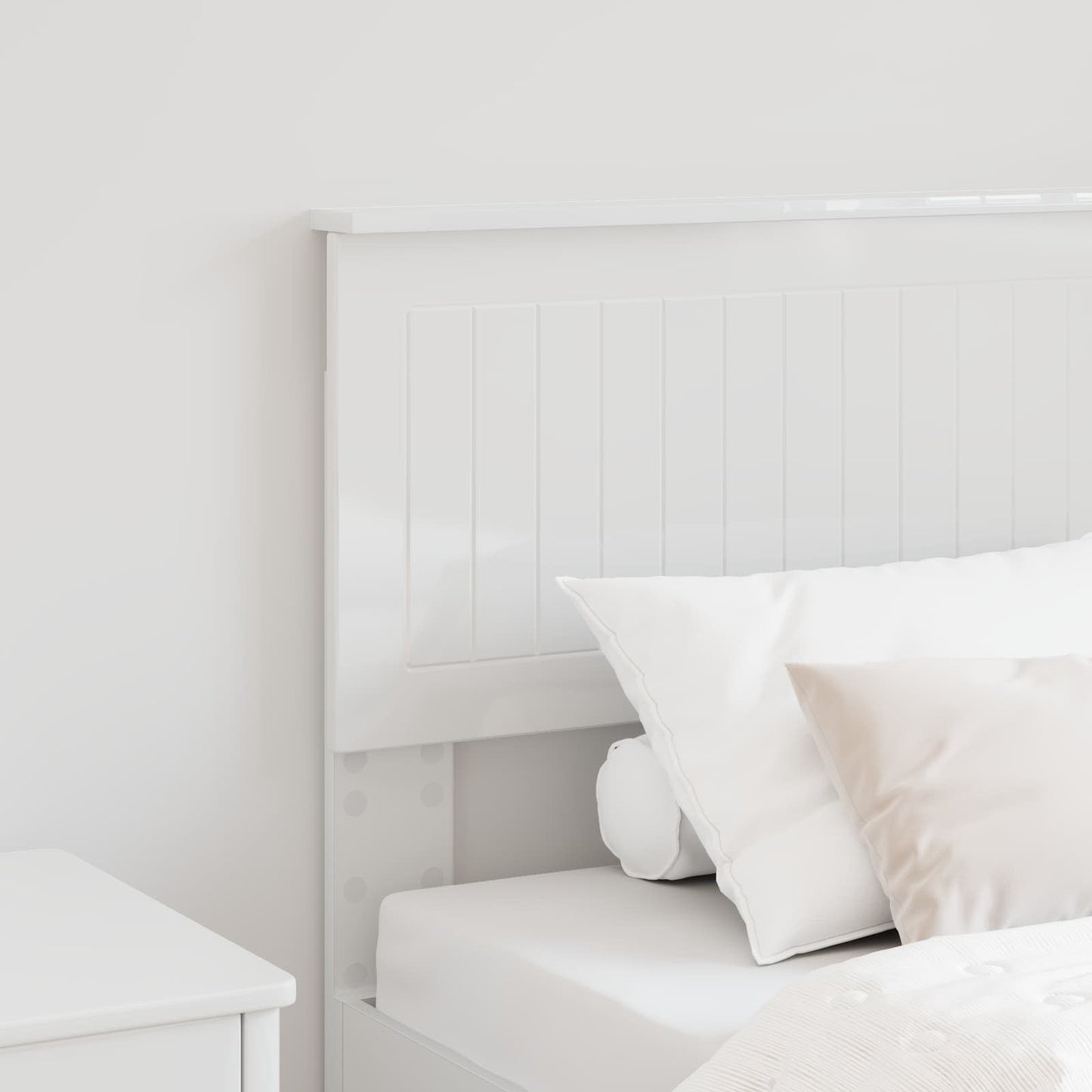 Headboard Gloss White 80 cm Engineered wood