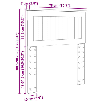 Headboard Gloss White 75 cm Engineered wood