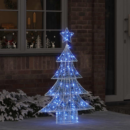 Christmas Tree with 100 LEDs Blue 120 cm Acrylic
