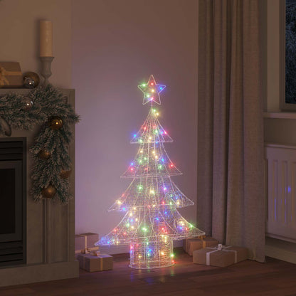Christmas Tree with 100 LEDs Multicolour 120 cm Acrylic
