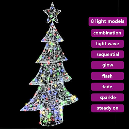 Christmas Tree with 160 LEDs Multicolour 150 cm Acrylic
