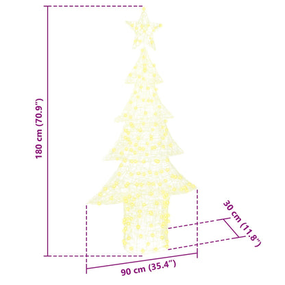 Christmas Tree with 240 LEDs Warm white 150 cm Acrylic