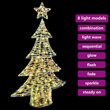 Christmas Tree with 120 LEDs Warm white 120.5 cm PET