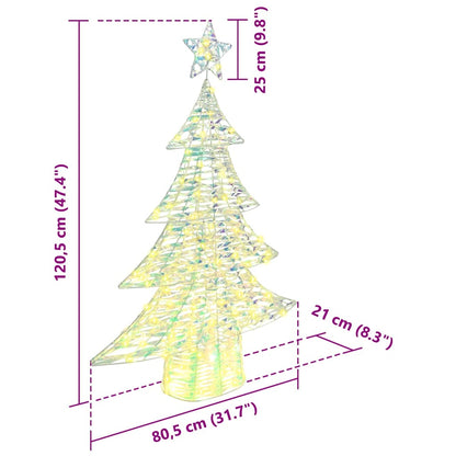 Christmas Tree with 120 LEDs Warm white 120.5 cm PET