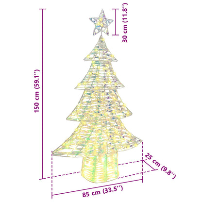 Christmas Tree with 160 LEDs Warm white 150 cm PET