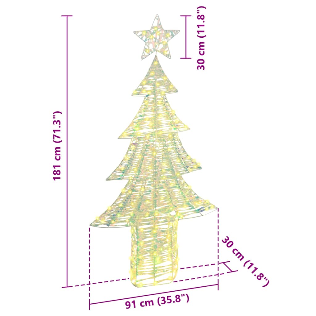 Christmas Tree with 240 LEDs Warm white 181 cm PET