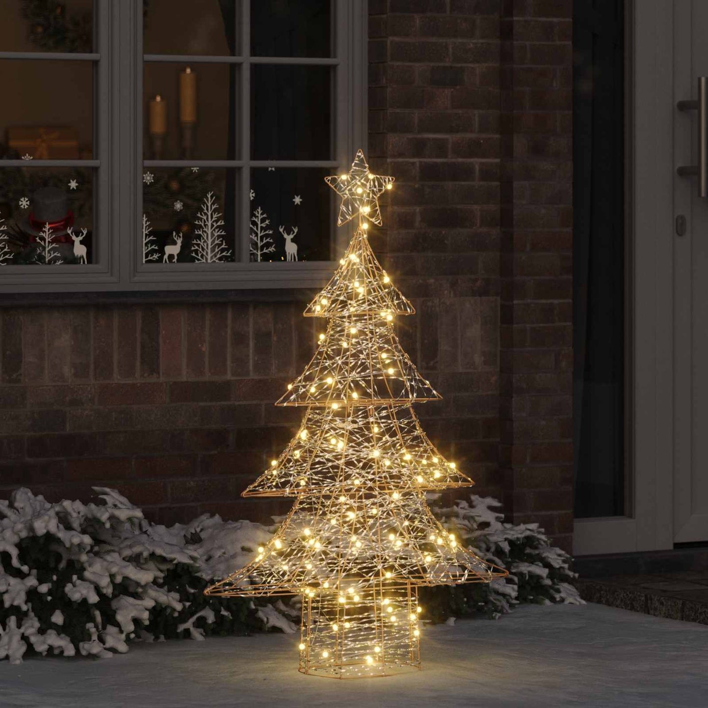 Christmas Tree with 120 LEDs Warm white 120.5 cm PET