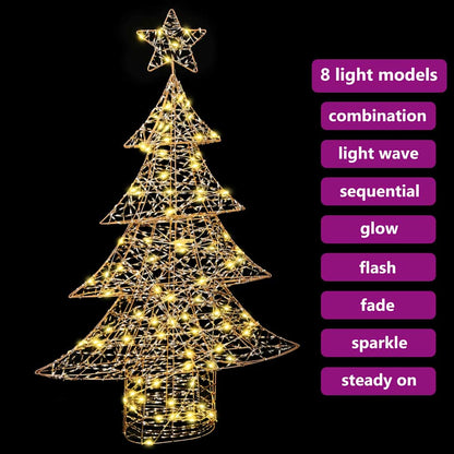 Christmas Tree with 120 LEDs Warm white 120.5 cm PET