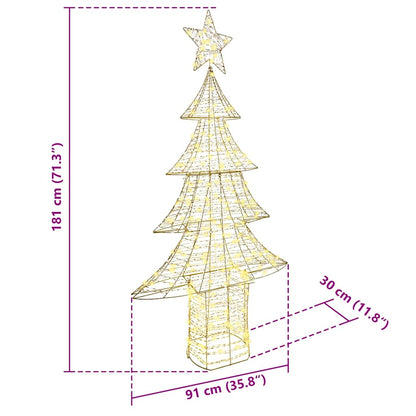 Christmas Tree with 240 LEDs Warm white 181 cm PET