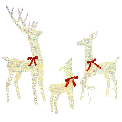 Reindeer Family 3 pcs 300 LEDs Warm white 67 x 26 x 127 cm PET