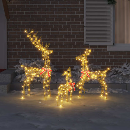 Reindeer Family 3 pcs 300 LEDs Warm white 67 x 26 x 127 cm PET