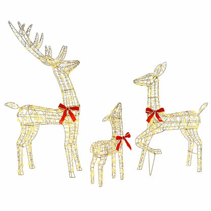 Reindeer Family 3 pcs 300 LEDs Warm white 67 x 26 x 127 cm PET