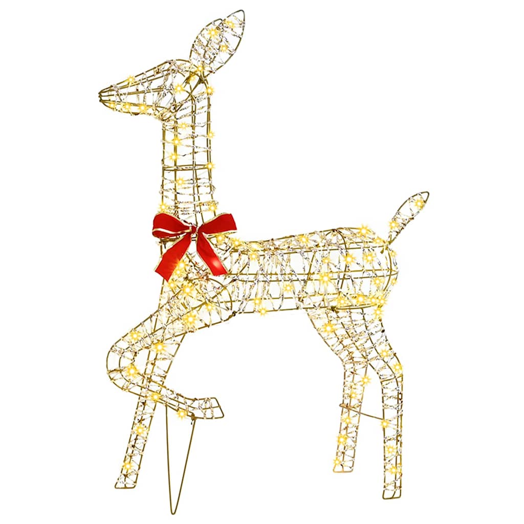 Reindeer Family 3 pcs 300 LEDs Warm white 67 x 26 x 127 cm PET
