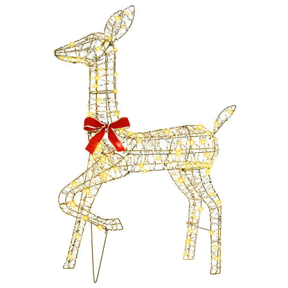 Reindeer Family 3 pcs 300 LEDs Warm white 67 x 26 x 127 cm PET
