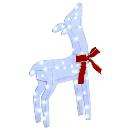 Reindeer Family 3 pcs Cold white 68 x 26 x 127 cm Fabric