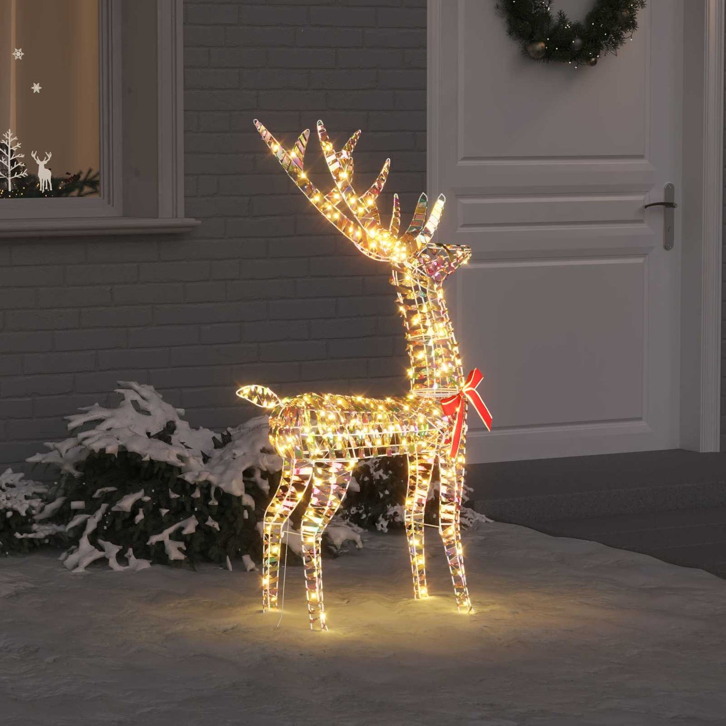 3D Reindeer 140 LEDs Warm white 128 cm PET