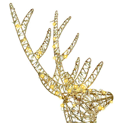 3D Reindeer 140 LEDs Warm white 128 cm PET