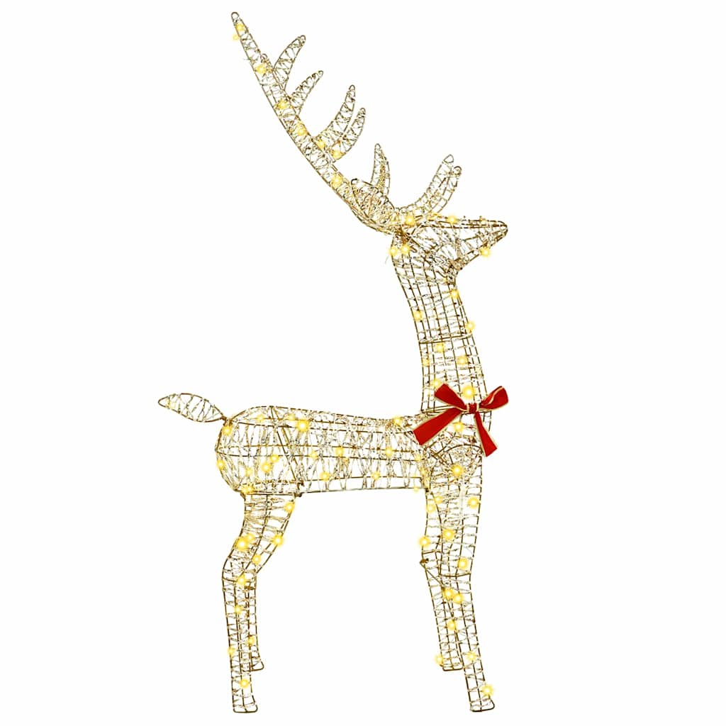 3D Reindeer 140 LEDs Warm white 128 cm PET
