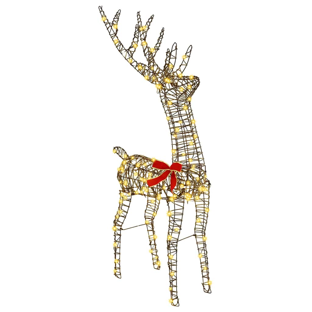 3D Reindeer 140 LEDs Warm white 70 x 41 x 128 cm Rattan