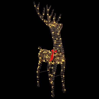 3D Reindeer 140 LEDs Warm white 70 x 41 x 128 cm Rattan
