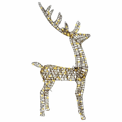 3D Reindeer 140 LEDs Warm white 70 x 41 x 128 cm Rattan