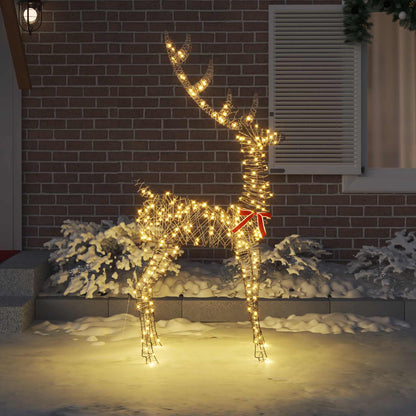 3D Reindeer 250 LEDs Warm white 180 cm Rattan