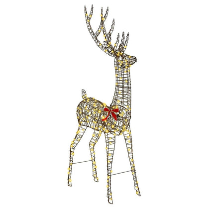 3D Reindeer 250 LEDs Warm white 180 cm Rattan
