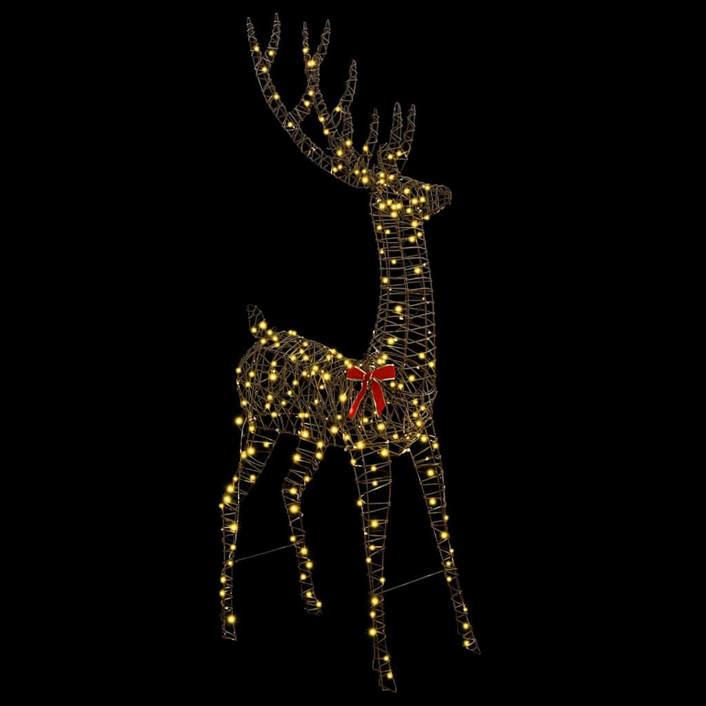 3D Reindeer 250 LEDs Warm white 180 cm Rattan