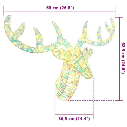 Reindeer Pull Sleigh Warm white 68 x 36.5 x62.5 cm PET