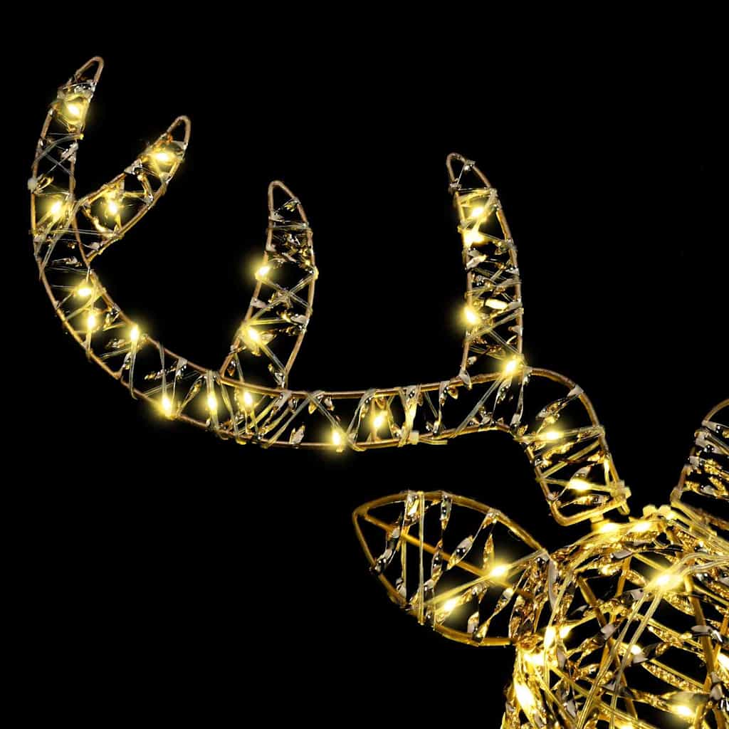 Reindeer Pull Sleigh Warm white 68 x 36.5 x62.5 cm PET