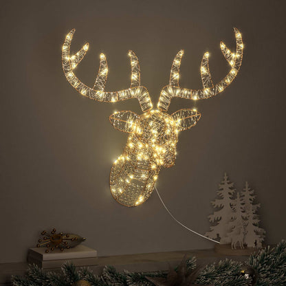 Reindeer Pull Sleigh Warm white 68 x 36.5 x62.5 cm PET