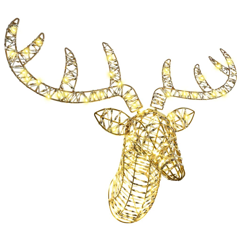 Reindeer Pull Sleigh Warm white 68 x 36.5 x62.5 cm PET