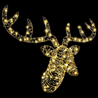 Reindeer Pull Sleigh Warm white 68 x 36.5 x62.5 cm PET