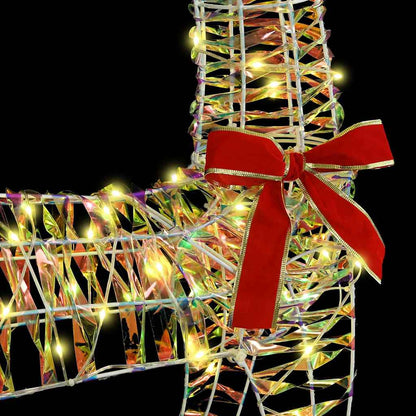 Reindeer Pull Sleigh Warm white 70 x 26 x 129 cm PET