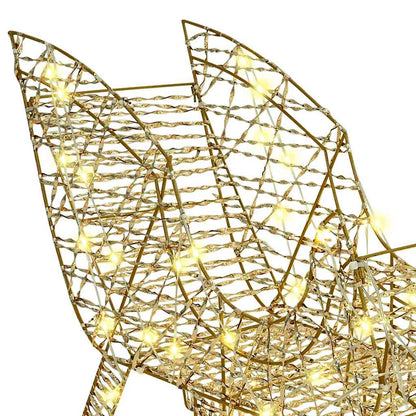 Reindeer Pull Sleigh 200 LEDs Warm white 70 x 26 x 129 cm PET