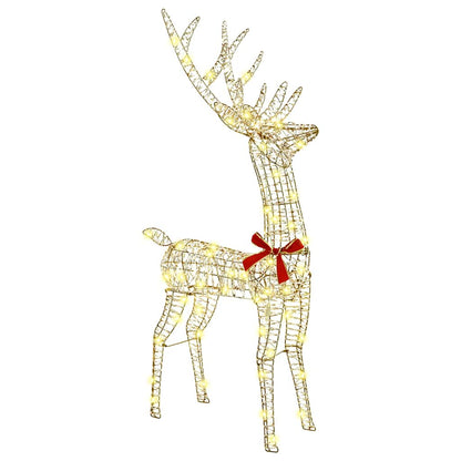 Reindeer Pull Sleigh 200 LEDs Warm white 70 x 26 x 129 cm PET