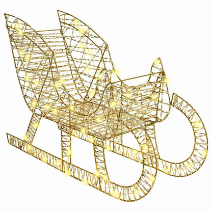 Reindeer Pull Sleigh 200 LEDs Warm white 70 x 26 x 129 cm PET