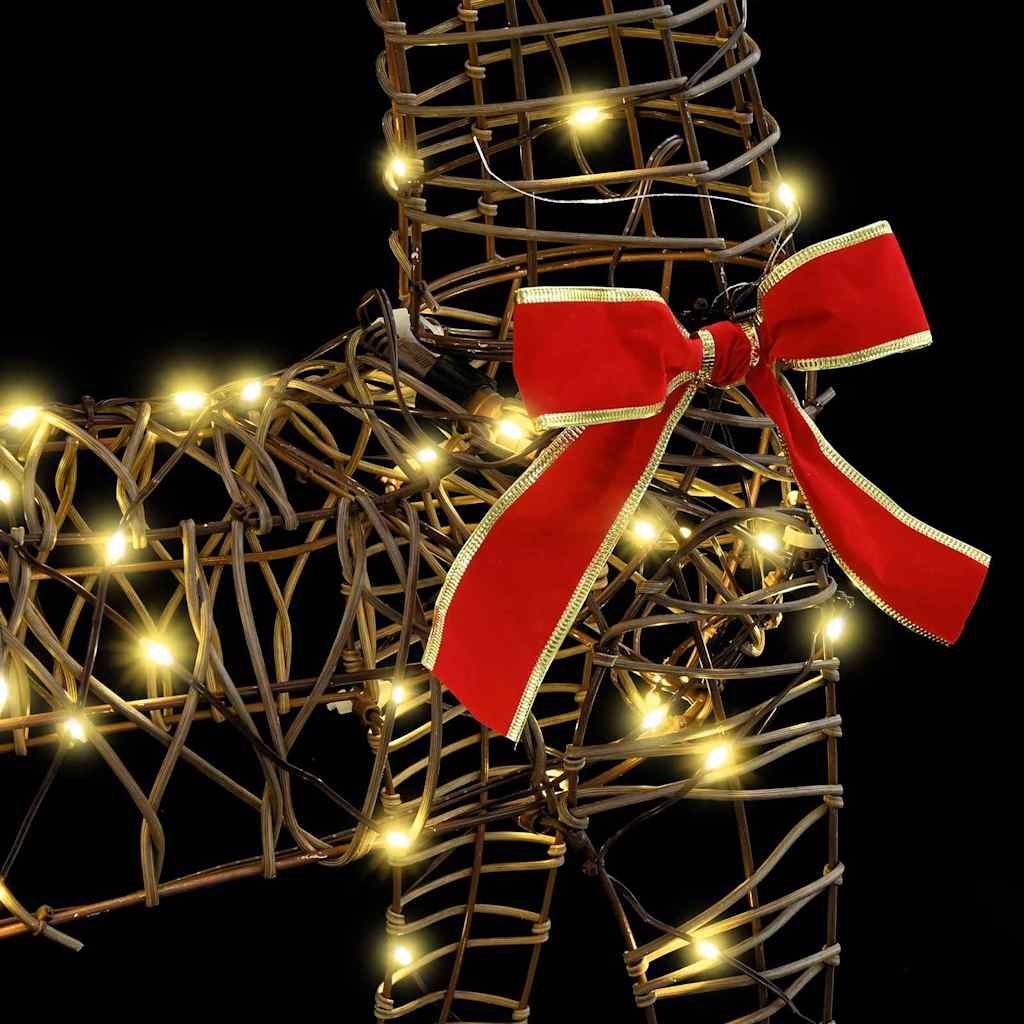 Reindeer Pull Sleigh LOVIISA 2 pcs 200 LEDs Warm White