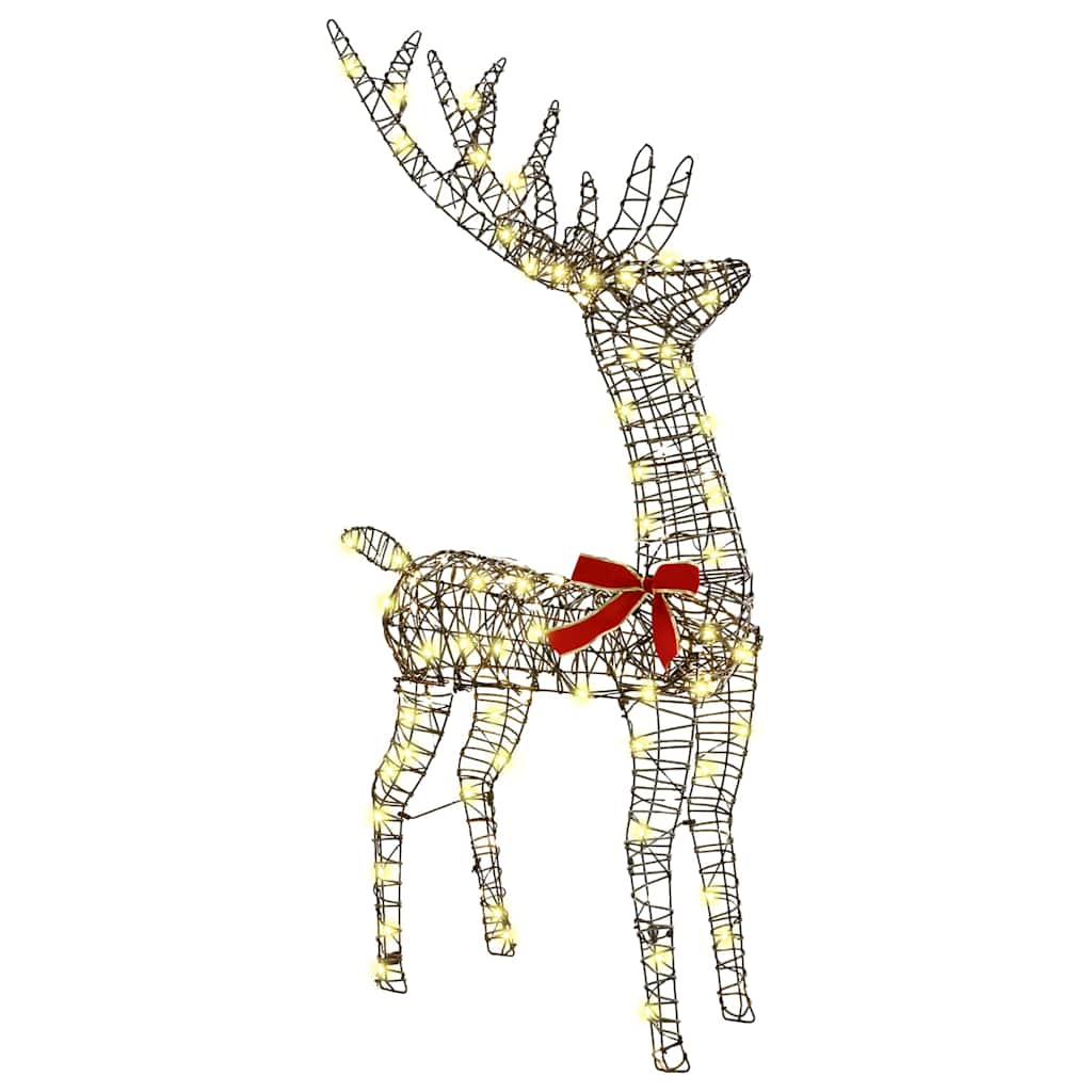 Reindeer Pull Sleigh LOVIISA 2 pcs 200 LEDs Warm White