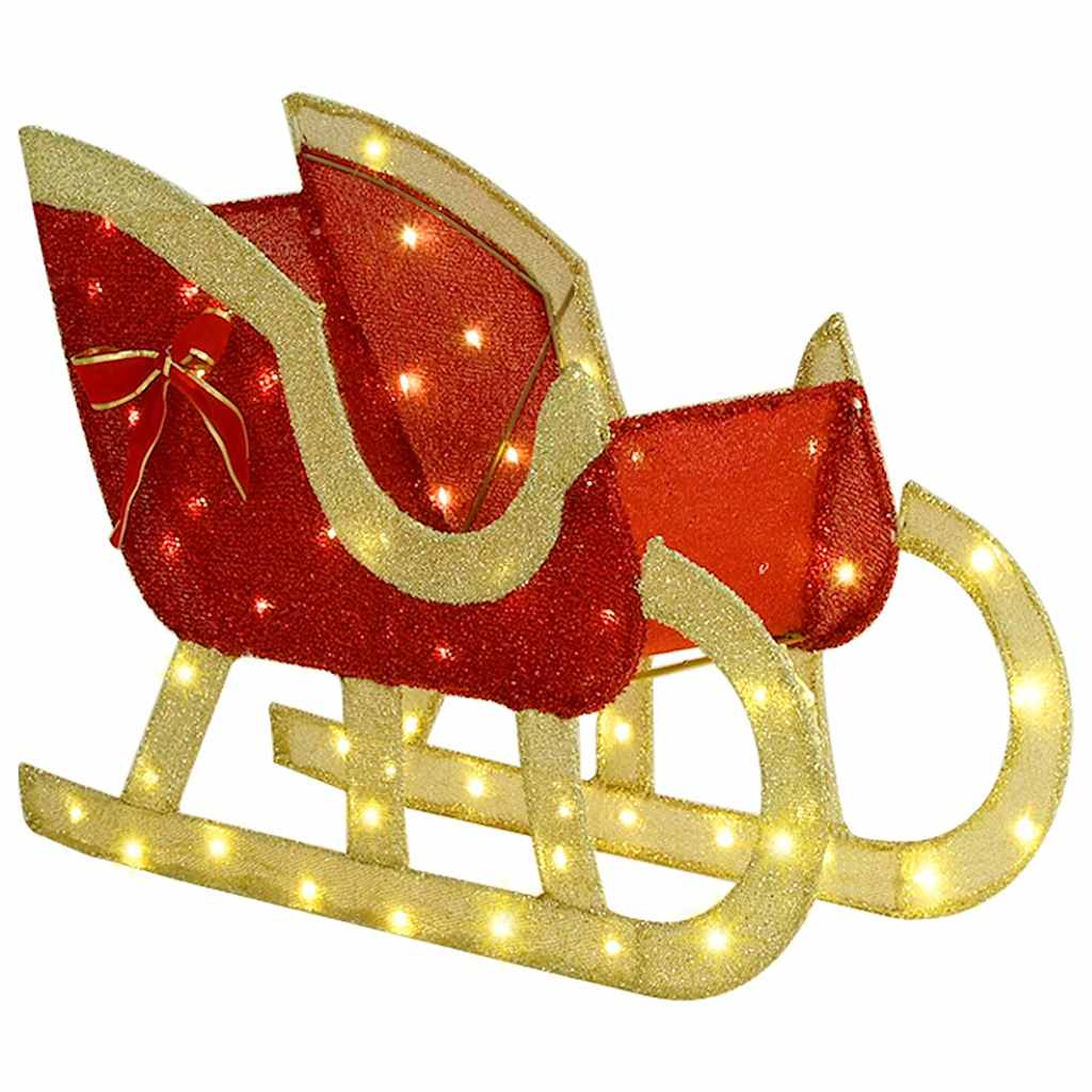 Reindeer Pull Sleigh Warm white 151 x 28 x 128.5 cm Fabric