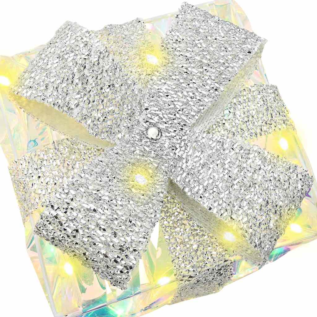 Gift Box with 60 LEDs 3 pcs Warm white 20 x 20 x 20 cm PET
